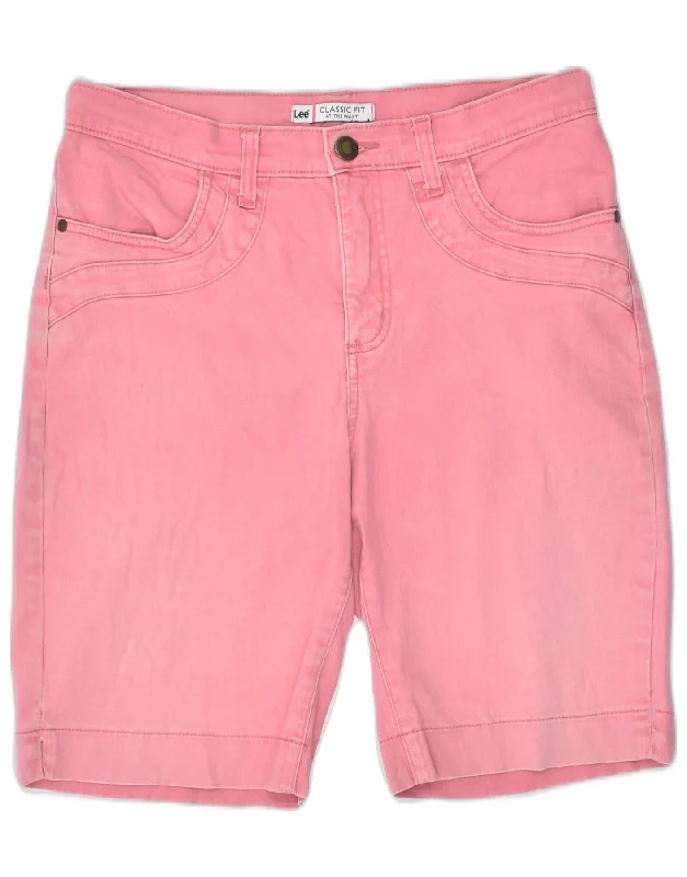 Simple Design LEE Womens Classic Fit Casual Shorts Medium W30 Pink Cotton