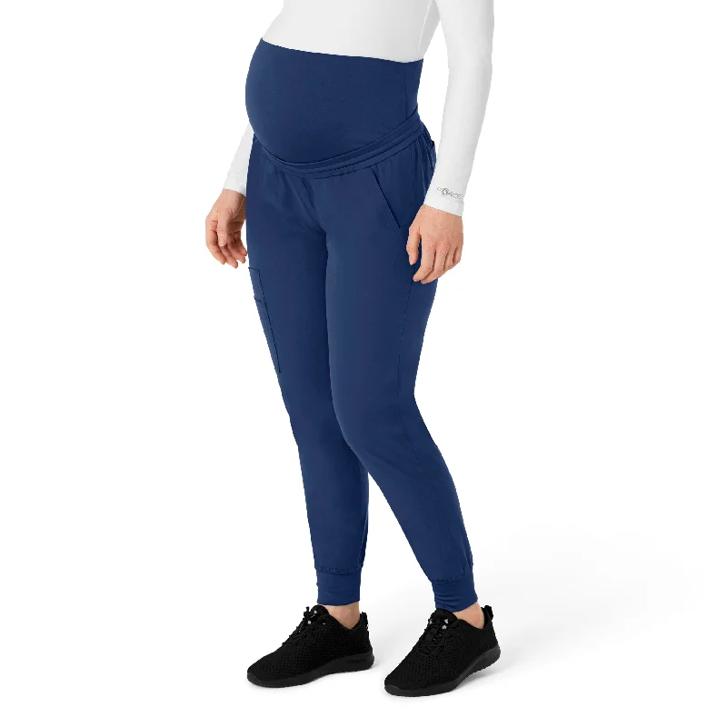 Soft Layers Carhartt Force Essentials Women's Maternity Jogger Scrub Pant - Navy