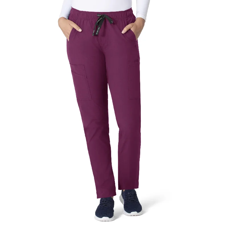 Retro Skirt Design Carhartt Force Essentials Women's Straight Leg Scrub Pant - Wine
